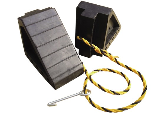 アラオ タイヤストッパー 【1セット】 ロープ付 2個連結 100w×150H×170L