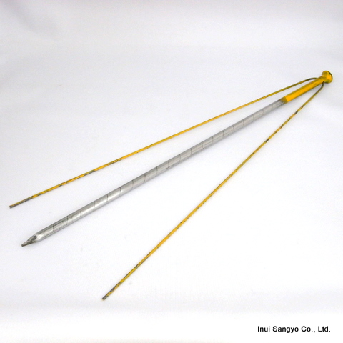 乾産業 番線付杭芯金物 8φ×400 【100 本入】 コンクリート杭・鋼管杭 打込位置目印！